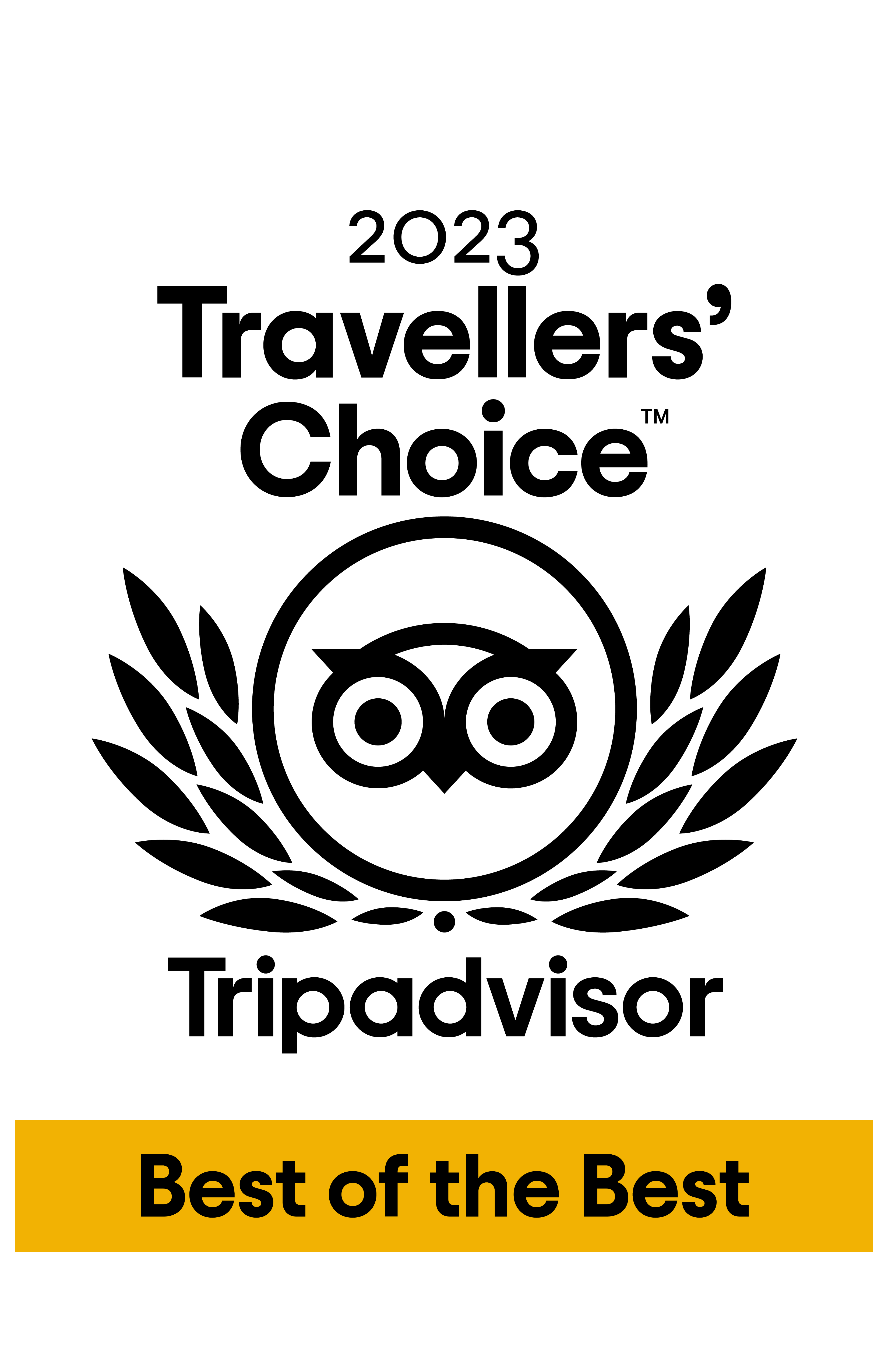 2023年 - Tripadvisor - Travellers' Choice Best of the Best 2023