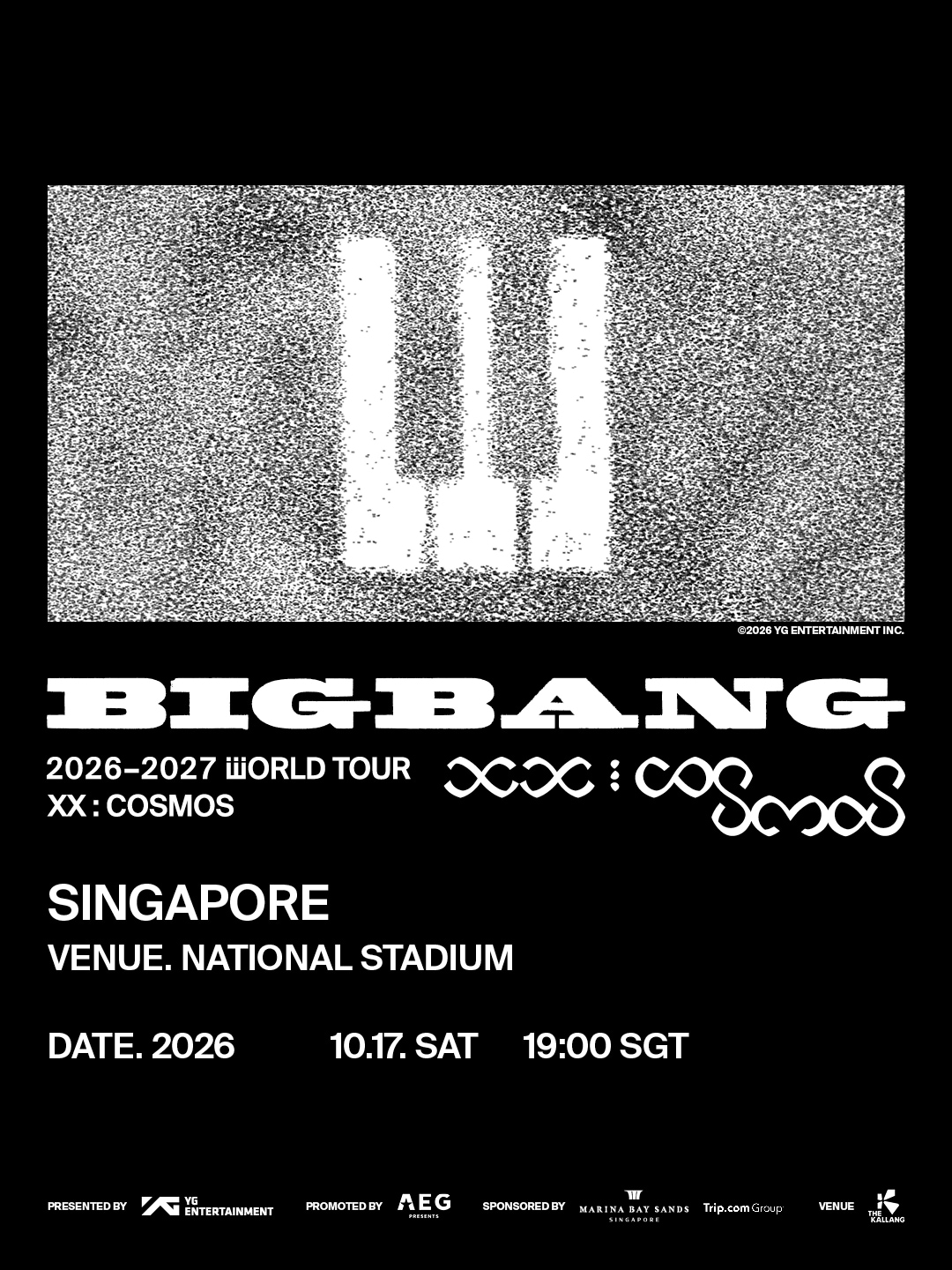 BIGBANG 2026 – 2027 WORLD TOUR < XX : COSMOS > IN SINGAPORE