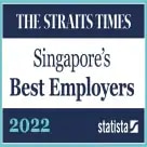 Singapore’s Best Employers 2022（最佳雇主排名第 23 名；前 25 名唯一上榜旅游及酒店业雇主）