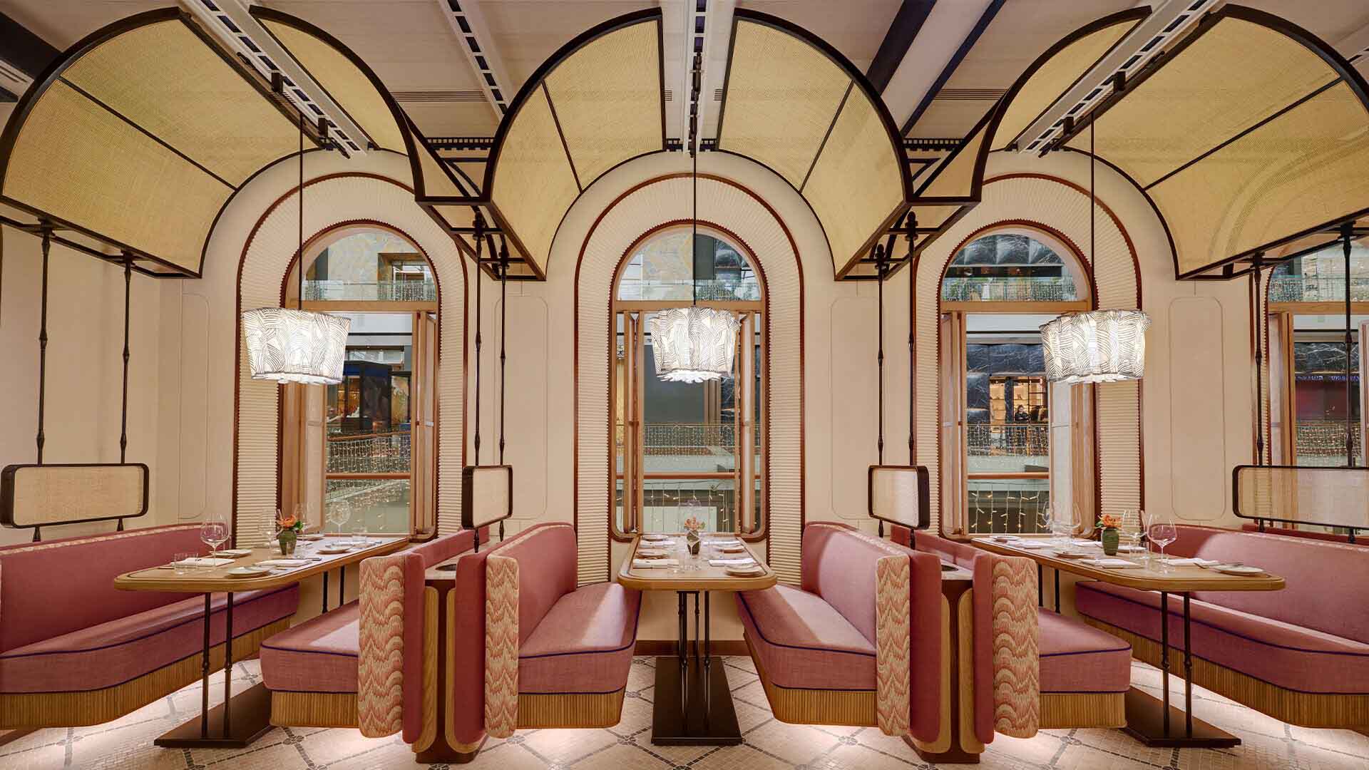 Maison Boulud 法式餐厅内部，新加坡跨年夜晚餐