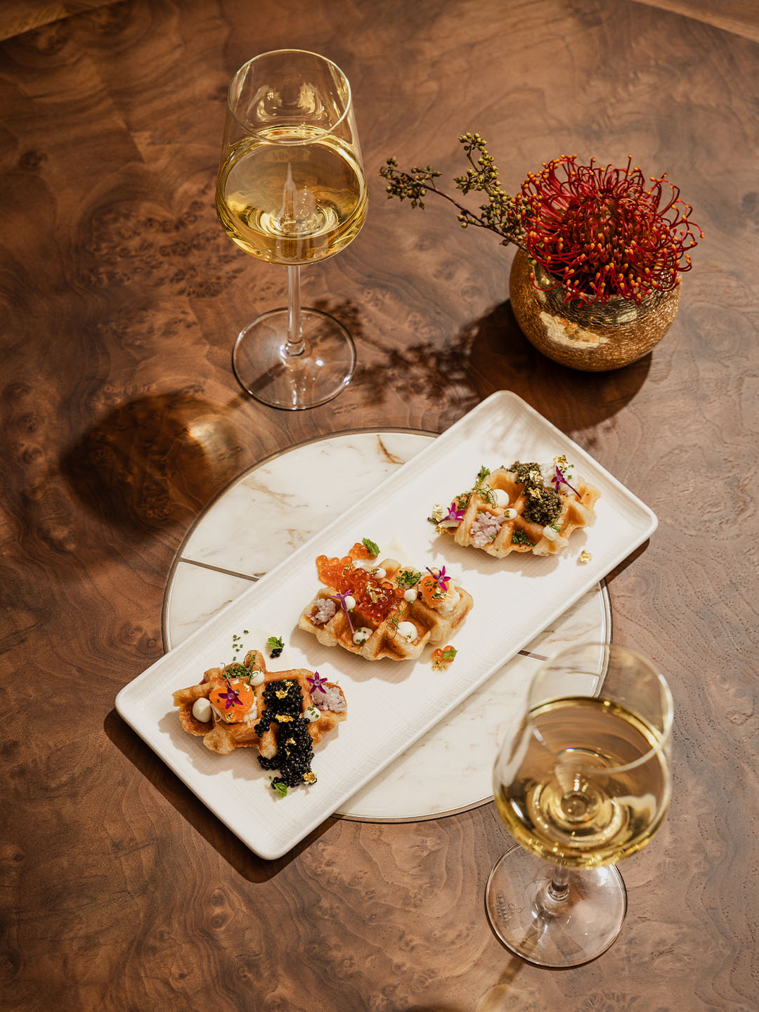 A food and wine pairing dinner in Singapore