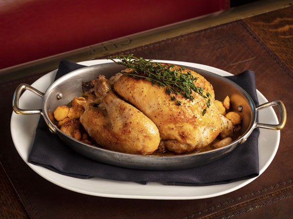 Baby Chicken Cooked On Rotisserie