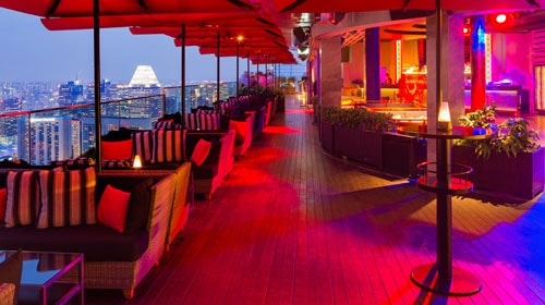 Rooftop Nightclub - Singapore Nightlife at Marina Bay Sands