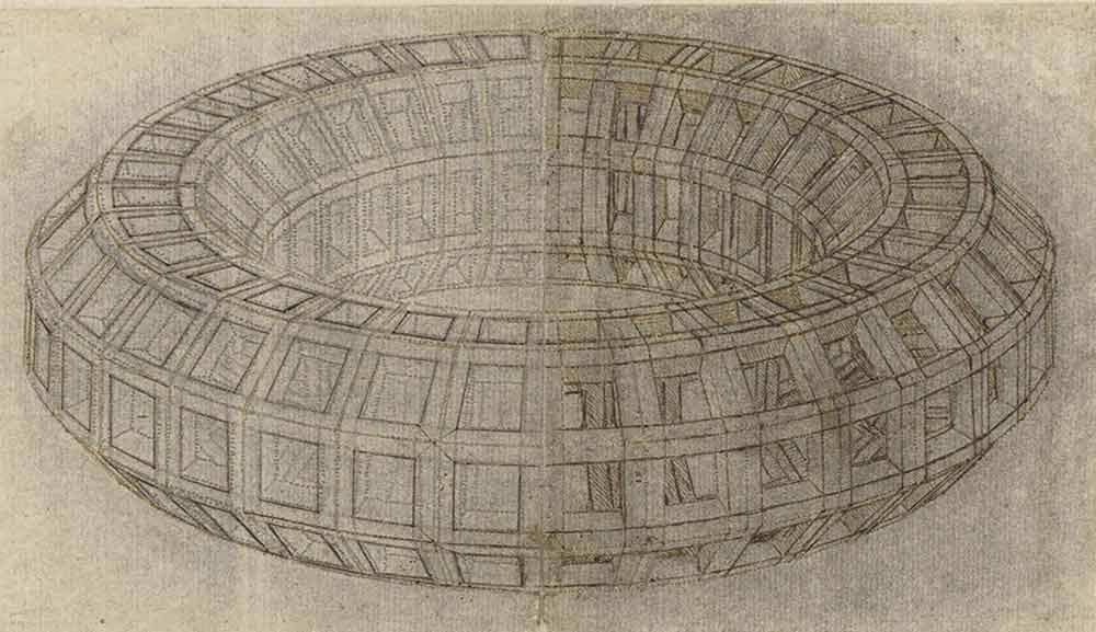 Mazzocchio 的绘制图 列奥纳多·达·芬奇《大西洋古抄本》(Codex Atlanticus) 约 1510 F.710 正面