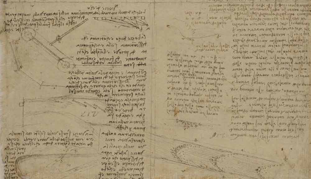 回音的描述 列奥纳多·达·芬奇《大西洋古抄本》(Codex Atlanticus) 约 1507 F.211 反面