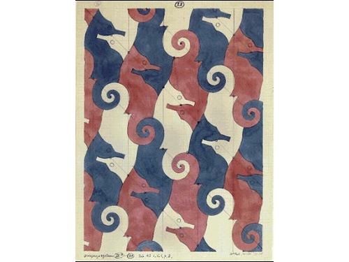 M.C. Escher, Regular Division of the Plane with Seahorses, no. 11