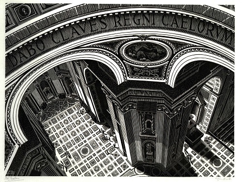 新加坡艺术科学博物馆 - M.C.Escher 展览《圣彼得大教堂内景》