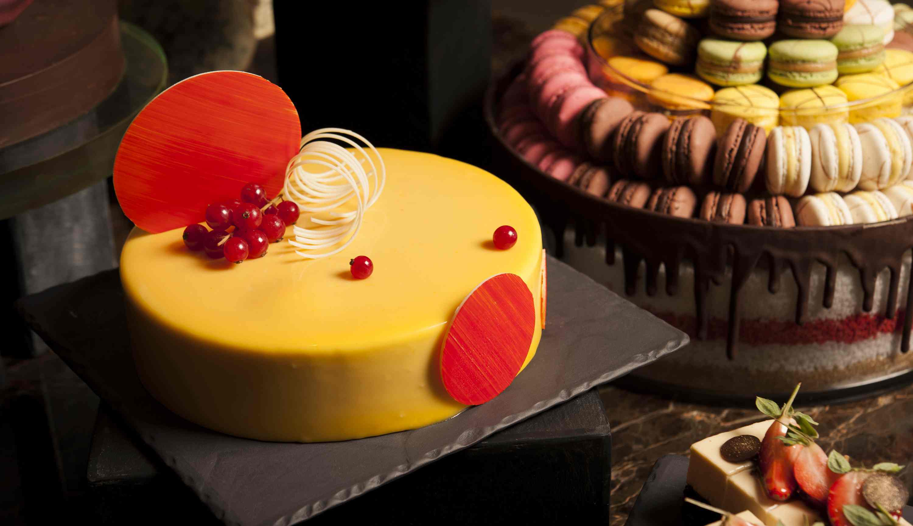 Club55 – Cheese and Chocolate Buffet, Passionfruit White Chocolate Mousse Cake