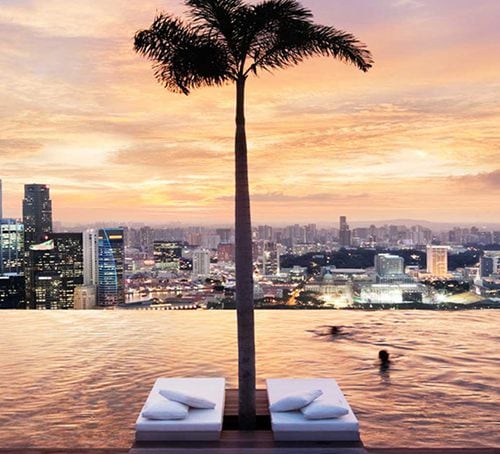 滨海湾金沙无边际泳池 - 新加坡旅游景点