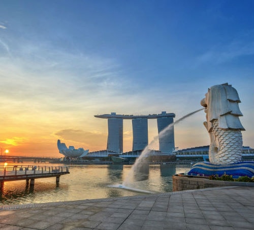 滨海湾金沙鱼尾狮 - 新加坡旅游景点