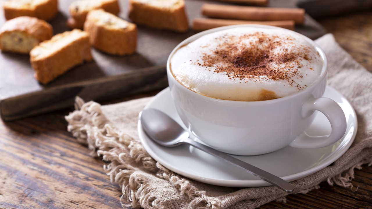 Cup of cappuccino with milk foam, one of the best coffee to get in Singapore