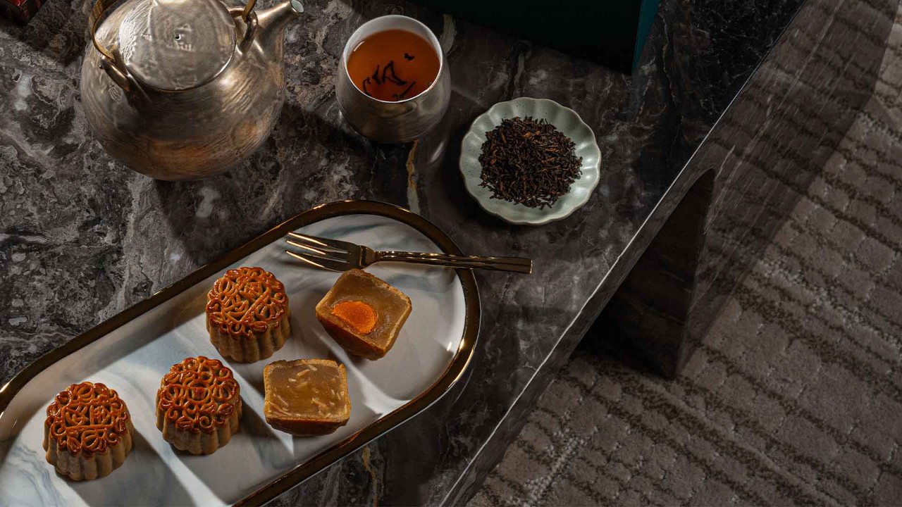 A box of 4 snowskin mooncakes for 2023 Mid-Autumn Festival in Singapore