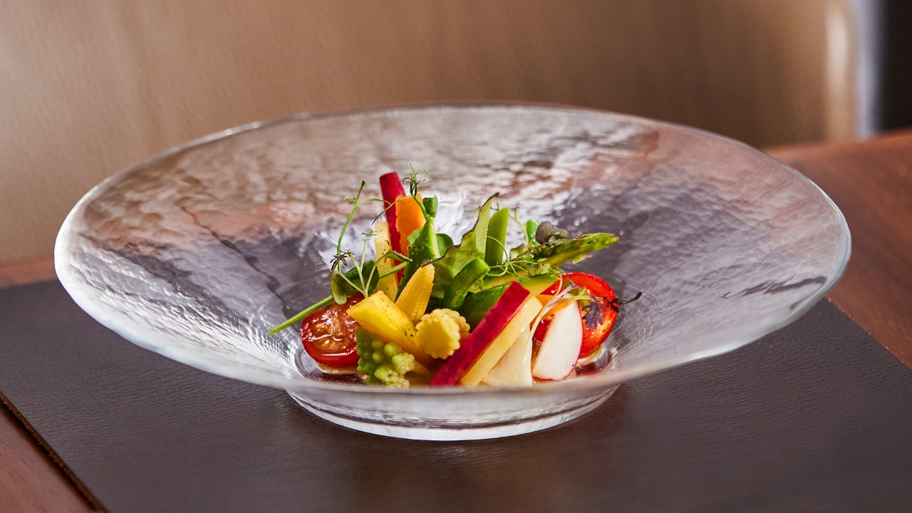 Salad at Waku Ghin, a Japanese restaurant